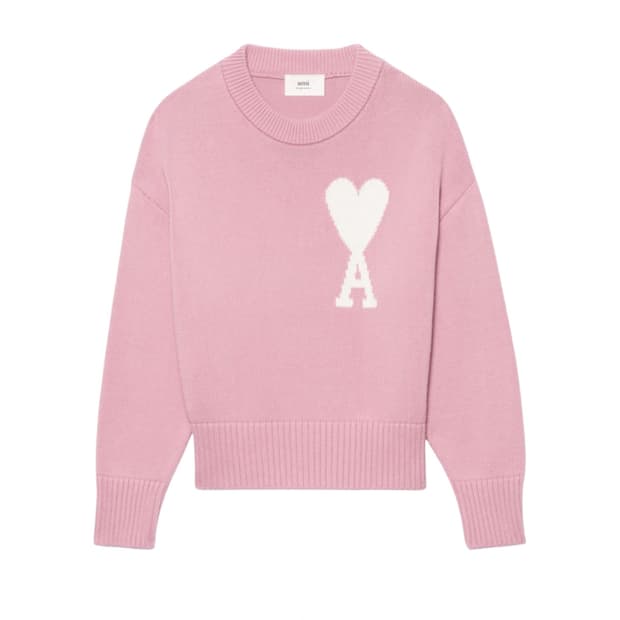 Ami/빅하트 로고 스웨트 오버사이즈 스웨터 핑크/xl