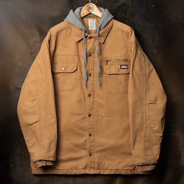 (XL)디키즈 캔버스 후디드 워크자켓 브라운 MO-2547