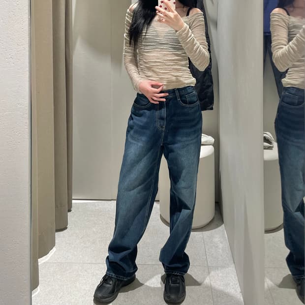 denim pants 하이웨스트 스트레이트핏 데님 팬츠