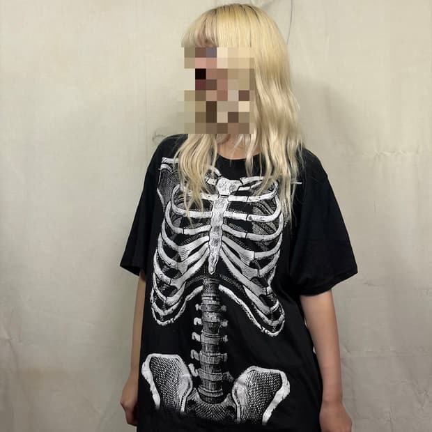 빈티지 해골 스컬 펑크 반팔 티셔츠 상품이미지1
