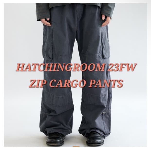 [2] 해칭룸 집 카고 팬츠 네이비 23fw