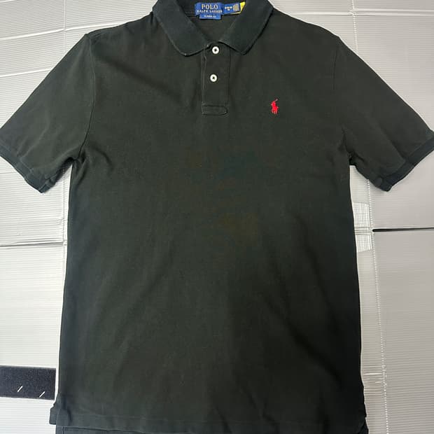 폴로 랄프로렌 클래식핏 반팔 카라티 블랙 XL(18-20)