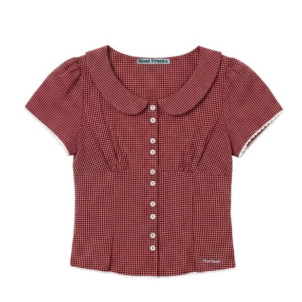 로제프란츠 Round Collar Short Sleeve Blouse