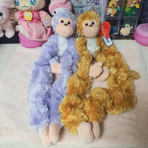 새상품 2종일괄 고전 긴팔 원숭이 빈티지 몽키 앤틱 추억 옛날 동물 인형