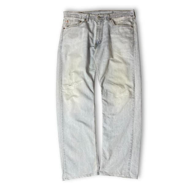(36) 리바이스 505 36X32 연청 데미지 스판 팬츠