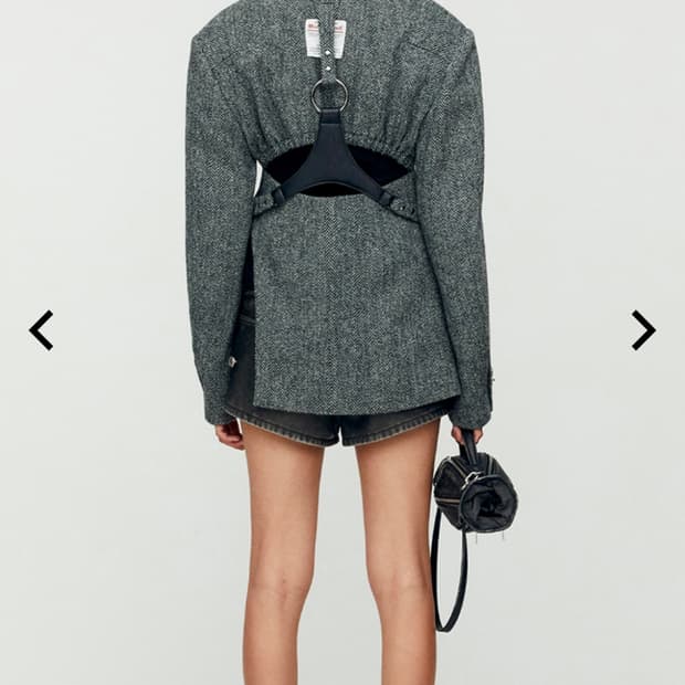 [XS] 앤더슨벨 트위드 컷아웃 하네스 자켓