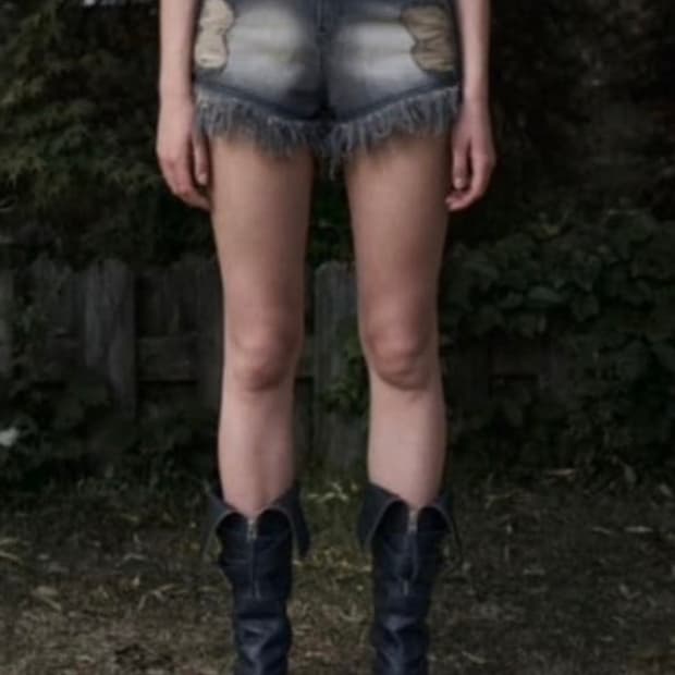 보헤미안서울 데미지 쇼츠 S 흑청