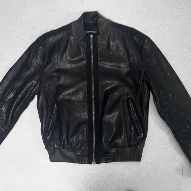 09SS Emporio Armani Leather Jacket