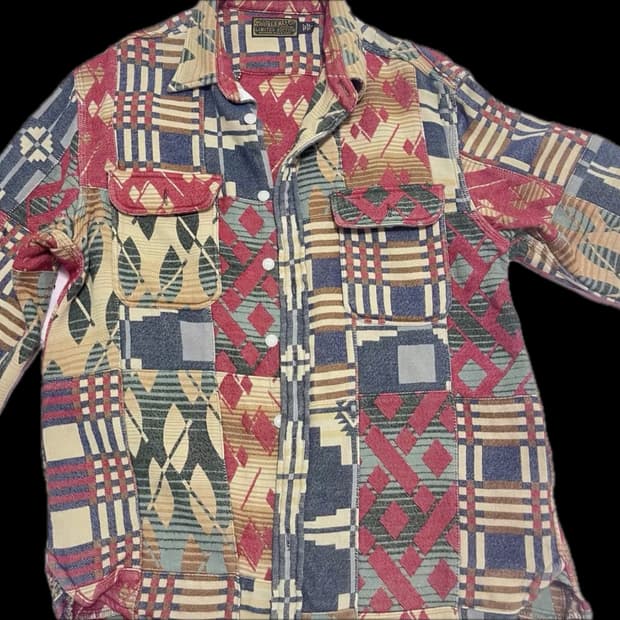 rrl 한정판 자카드 오버셔츠 m