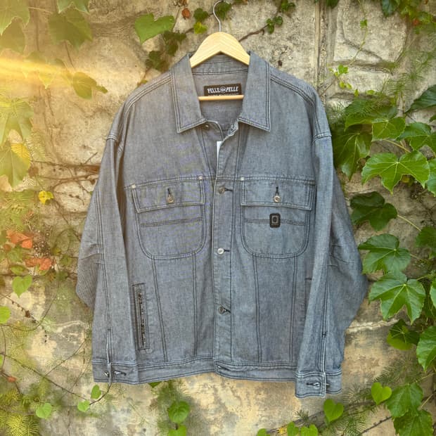 00s pellepelle 펠레펠레 올드 힙합 데님 트러커 자켓