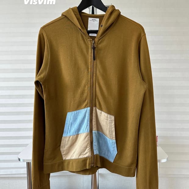 비즈빔 패치워크 포켓 후드집업