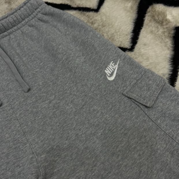 [M]나이키 플리스 카고 트레이닝 조거 팬츠/그레이/기모