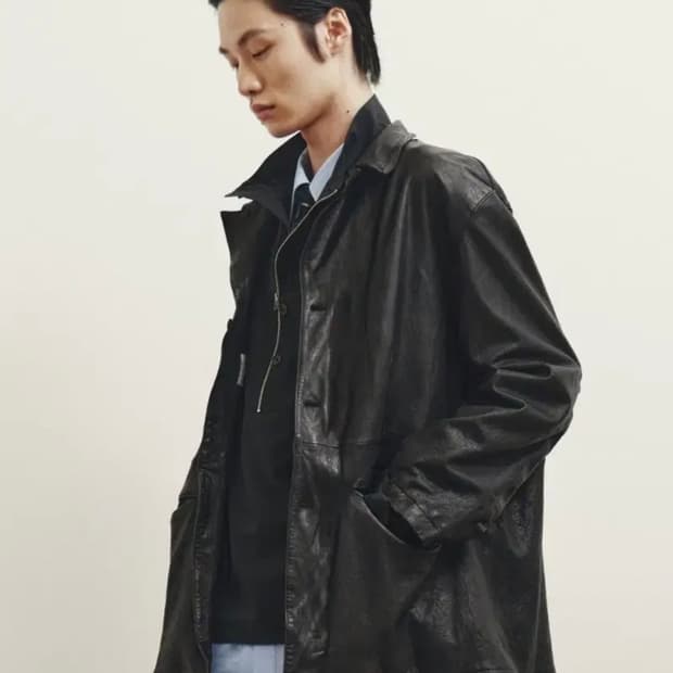 유스 워시드레더자켓 l사이즈