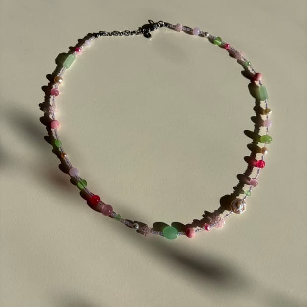 핑크민트 목걸이