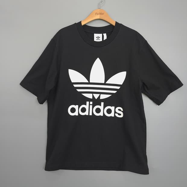 아디다스 adidas 트레포일 로고 오버핏 반팔티 L