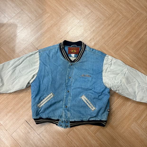 [XL] 노피어 데님 바시티 자켓