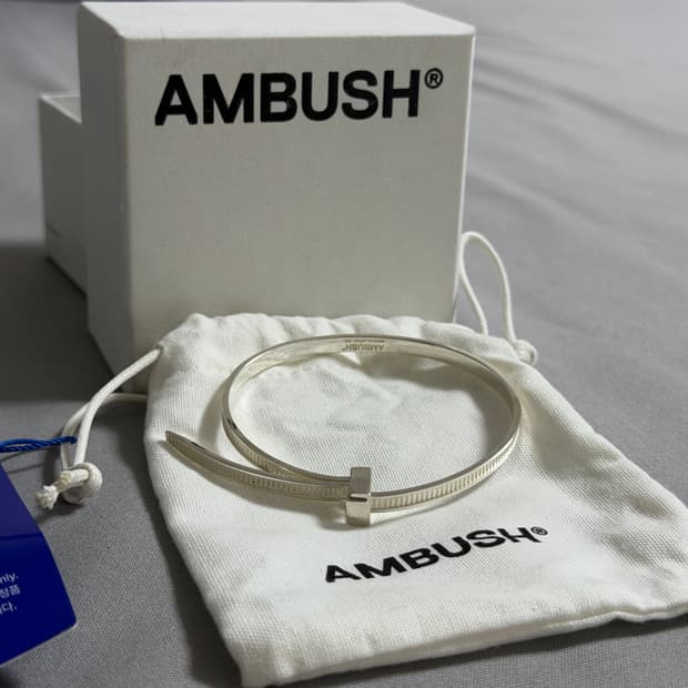 (2) AMBUSH 앰부쉬 케이블 타이 925 실버 팔찌