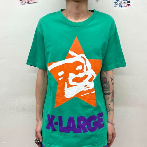 XLARGE Orange Big Star Green T-shirt
