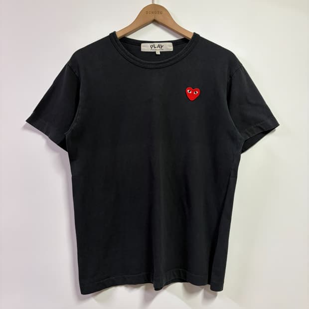[XL] 꼼데가르송 레드 하트 반팔 티셔츠