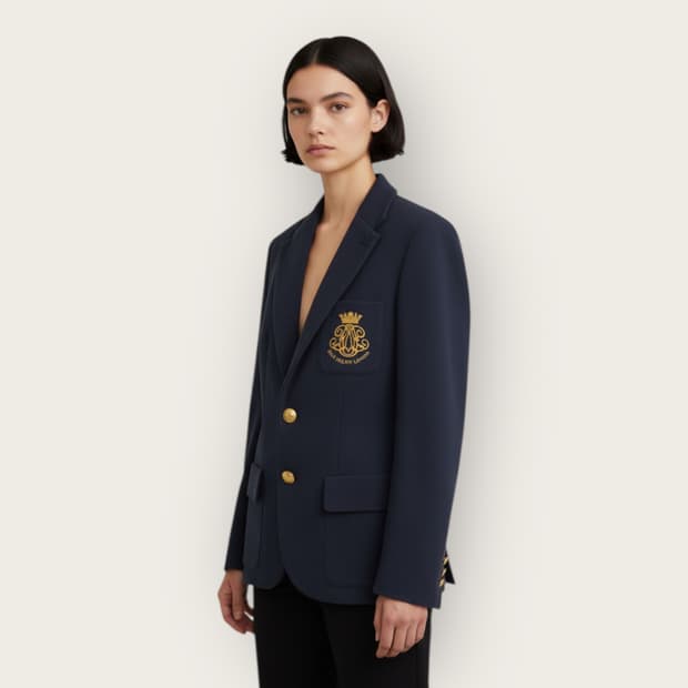 4/ 폴로랄프로렌 로고 크레스트 스웻 블레이저