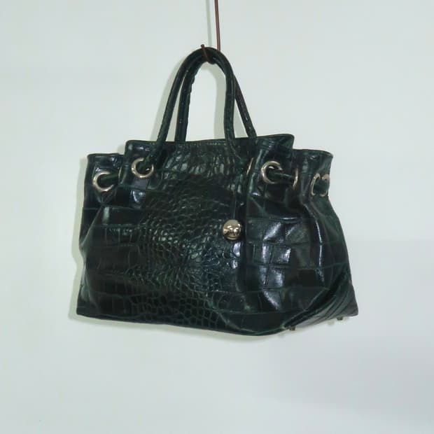훌라 악어가공 소가죽 핸드백 FURLA HANDBAG 