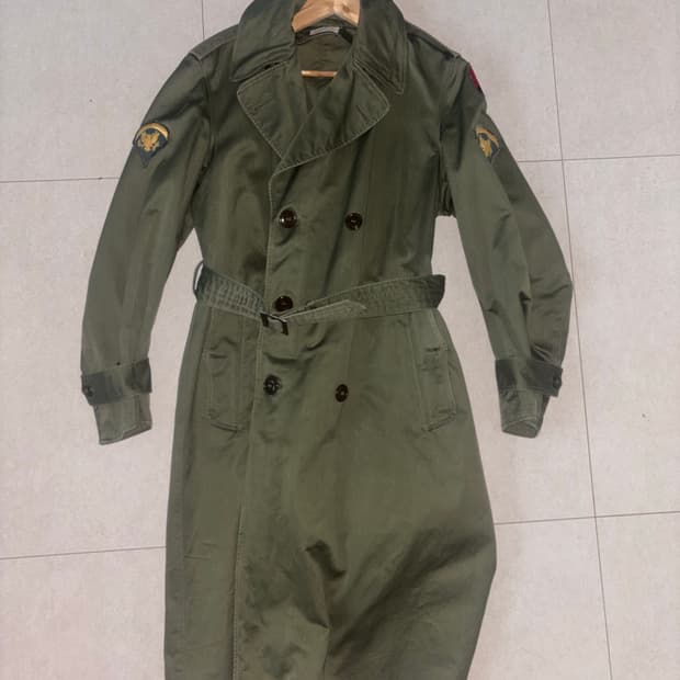 50s 한국전쟁 미군 보급용 트렌치코트