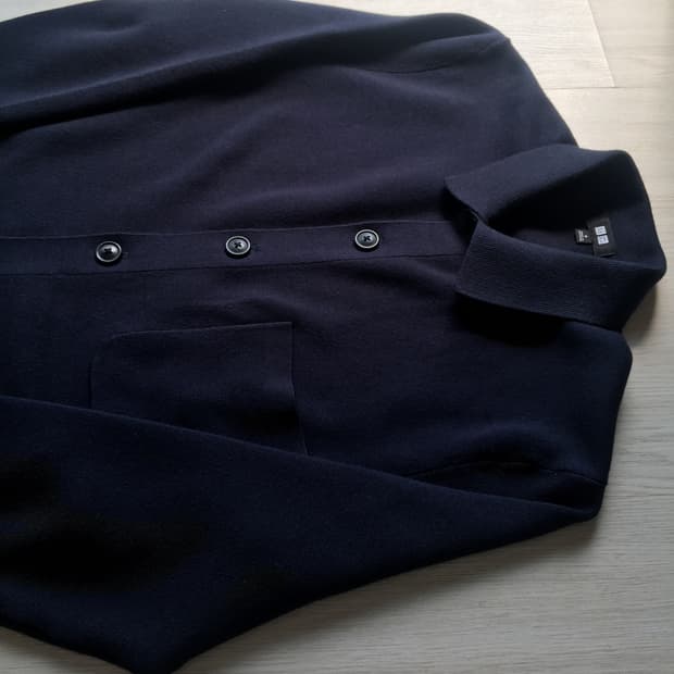 (S) 유니클로 25fw 밀라노립셔츠칼라가디건