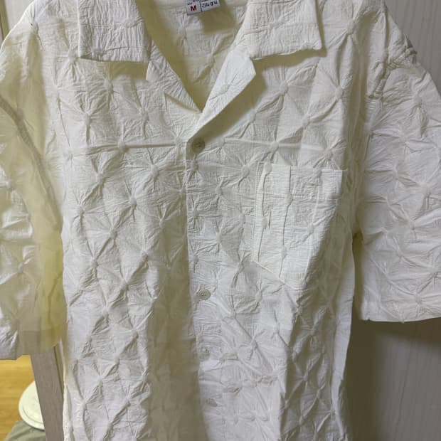 [STU] 퀼티드 반팔 셔츠 M size