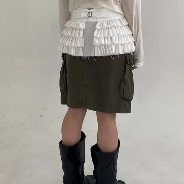 [fa.er.ie] back buckle cancan skirt