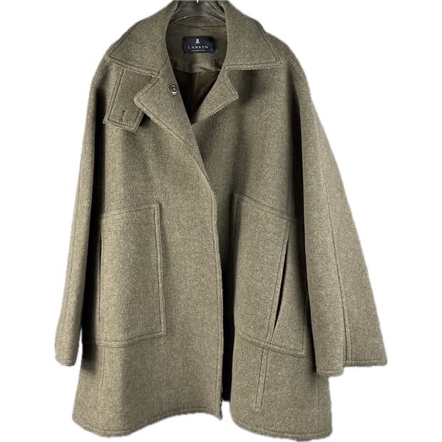 [M] 랑방 컬렉션 헤링본 오버핏 코트