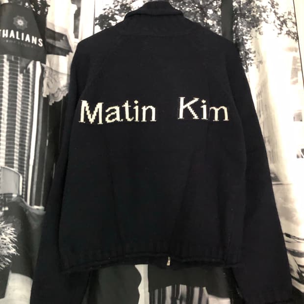 마뗑킴 백로고 니트 집업