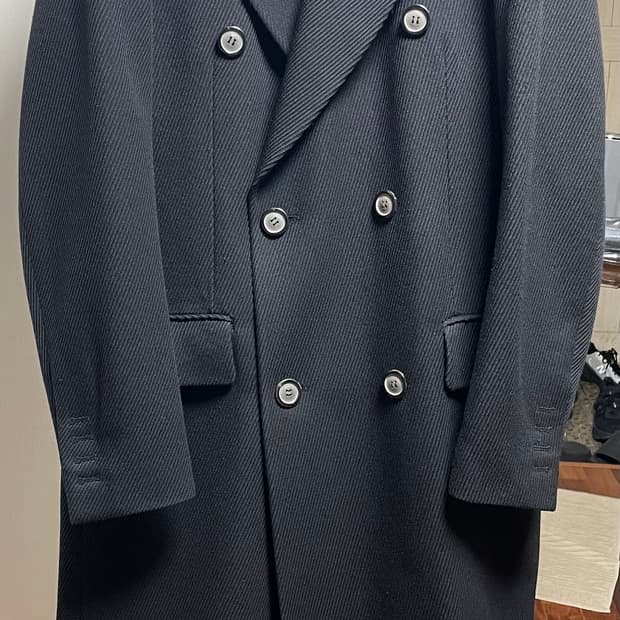 솔리드옴므 블랙 더블코트 46 판매합니다