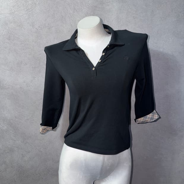 BURBERRY BLUE LABEL Nova Check Polo Top