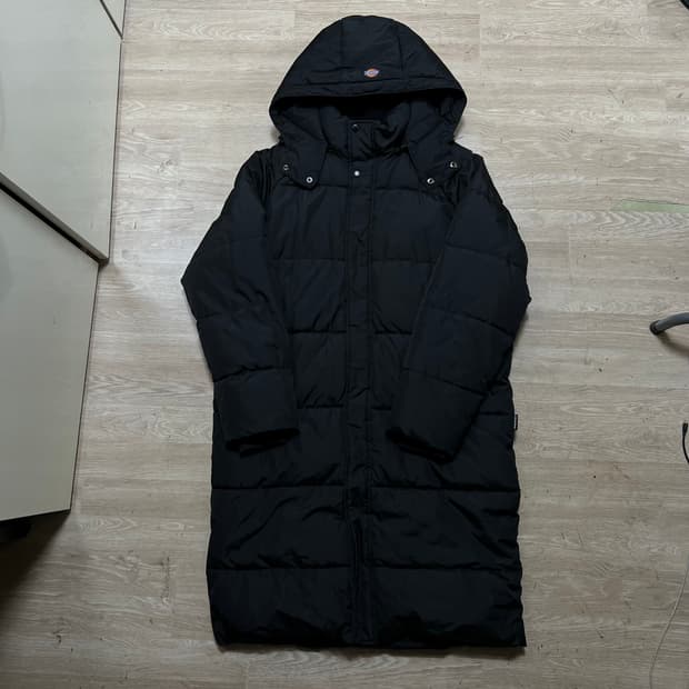 디키즈 후드 롱패딩 점퍼 [블랙] M/95