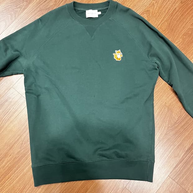 메종키츠네 그린 맨투맨 L