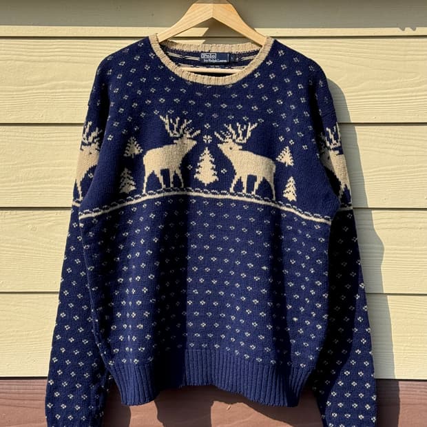 90s 빈티지 폴로 노르딕 울 스웨터 니트