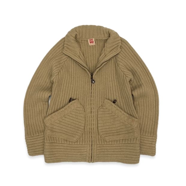 Knit zip cardigan