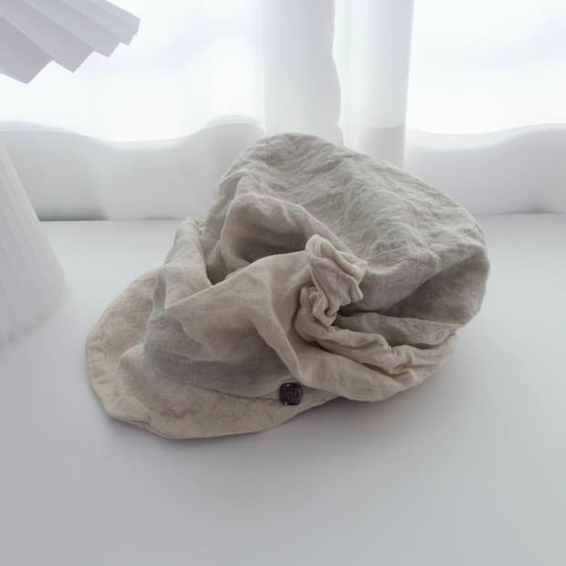 카시라 린넨 와이어 드레이프 캡