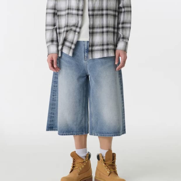 무신사 스탠다드 롱버뮤다 데님 팬츠 38사이즈