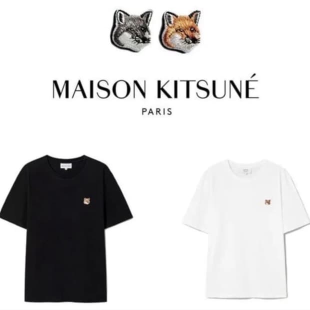 🦊[정품/무료배송]🦊 메종키츠네 폭스헤드 반팔티 2colors