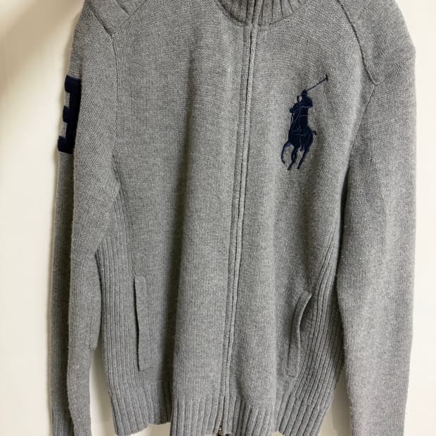 폴로 빅포니 니트집업 90 S사이즈