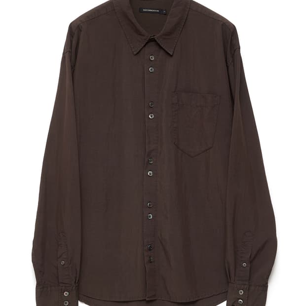 Hatchingroom rana shirt over dyed brown