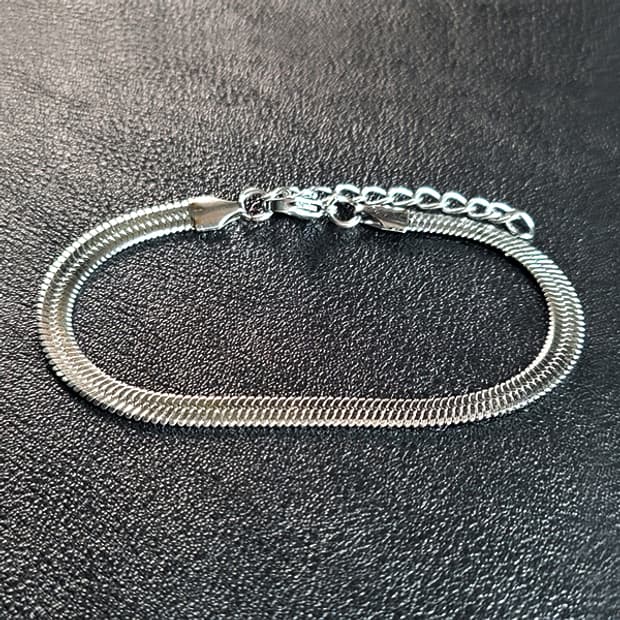 은류 티타늄 5mm 18cm+5cm 남자 체인 팔찌
