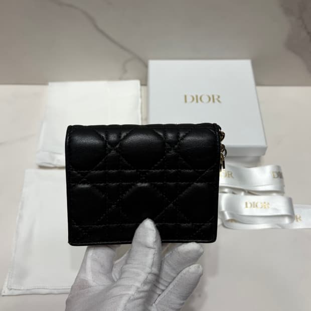 [정품] 디올 까나쥬 램스킨 카드지갑 백화점 풀구성