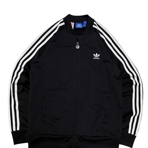 아디다스 슈퍼스타 블랙 트랙탑 져지