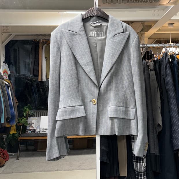 스포츠막스 울 핀 스트라이프 자켓