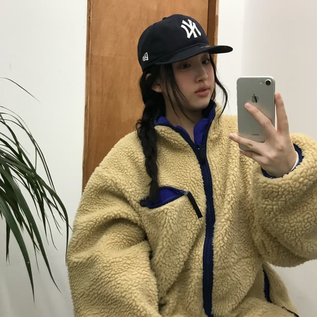 빔즈 BEAMS Reversible Boa Fleece Blouson