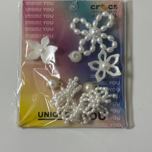 크록스 진주 지비츠 세트 새상품