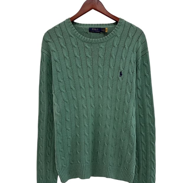 폴로 QR신형 꽈배기니트 그린 (XL)