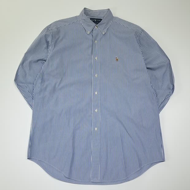 CL539 XL 폴로 90s 홍콩판 스트라이프 클래식 블루 셔츠 남방